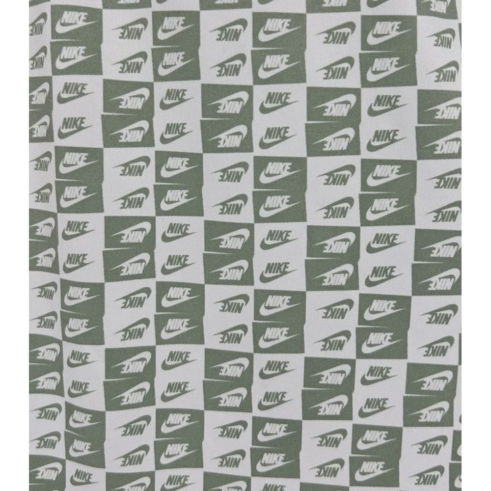 Nike Golf Dri Fit Short Sleeve Polo Shirt Nike All Over Green White Medium NWT